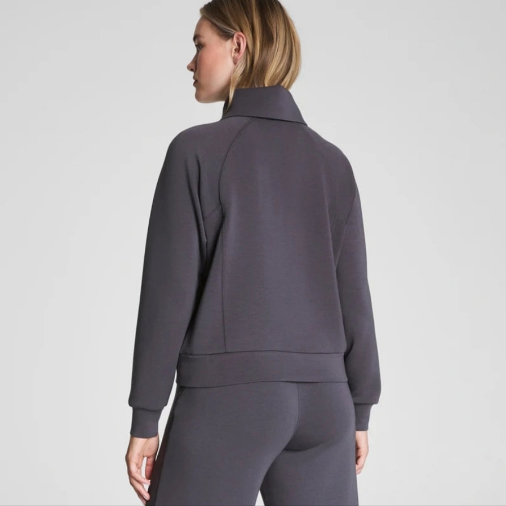 Spanx Air Essentials Half Zip Pullover In Storm S… - image 3